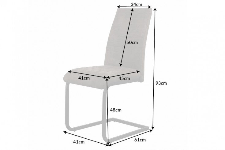 APARTMENT Industrial cantilever chair with metal frame