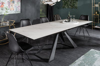 CONCORD extendable dining table 180-230cm marble white ceramic made in Italy