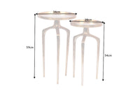 ABSTRACT Elegant set of 2 side tables 59cm Shabby Chic