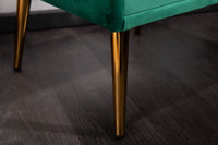 FAMOUS retro bedside table 45cm emerald green velvet with drawer