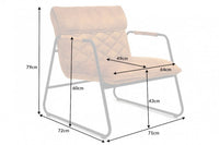 MUSTANG LOUNGER Retro Lounge Sessel antik mit Ziersteppung