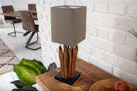 Design Tischleuchte EUPHORIA 45cm beige Treibholz Handarbeit Nachttischlampe Design Tischleuchte EUPHORIA 45cm beige Treibholz Handarbeit Nachttischlampe