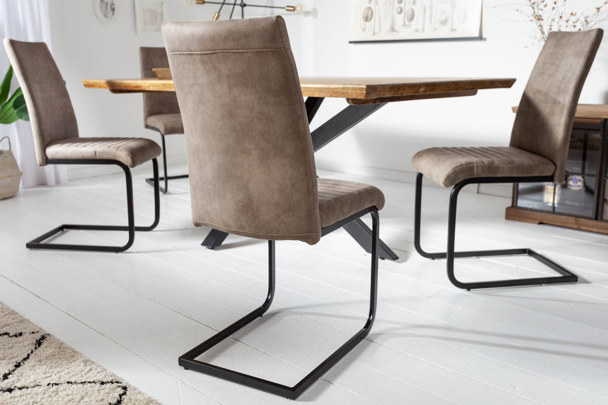 APARTMENT Industrial cantilever chair with metal frame