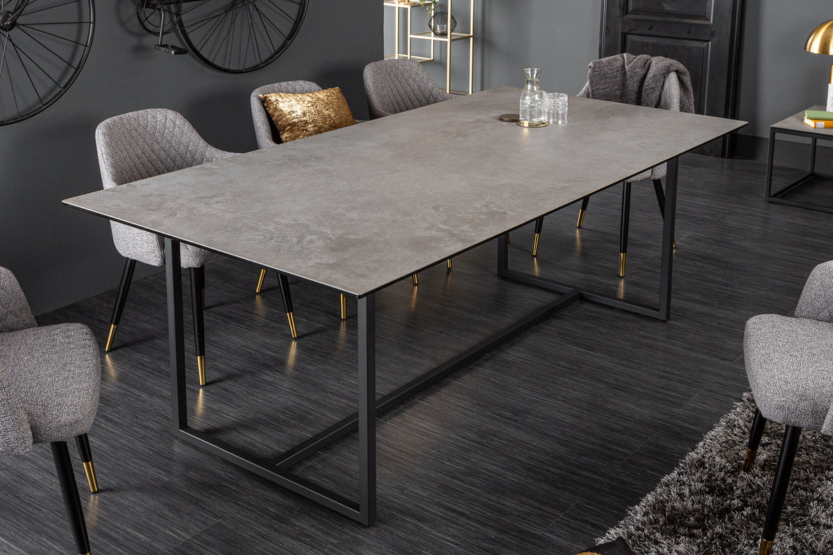 SYMBIOSE Design Esstisch 200cm Beton grau Keramik made in Italy – Sitheim