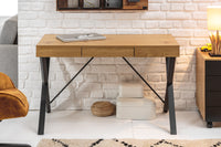 STUDIO Industrial desk 110cm oak look with drawer