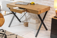 STUDIO Industrial desk 110cm oak look with drawer