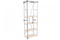 STUDIO Industrial bookcase 180cm oak look with metal frame