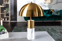 BURLESQUE Elegant table lamp 52cm gold with gray marble base