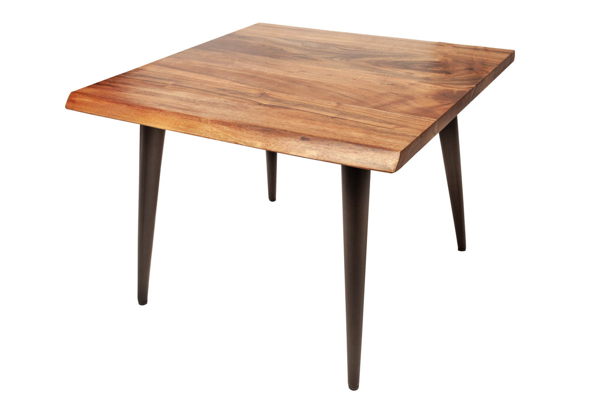 ORGANIC LIVING Solid side table 60cm acacia wood coffee table with tree edge