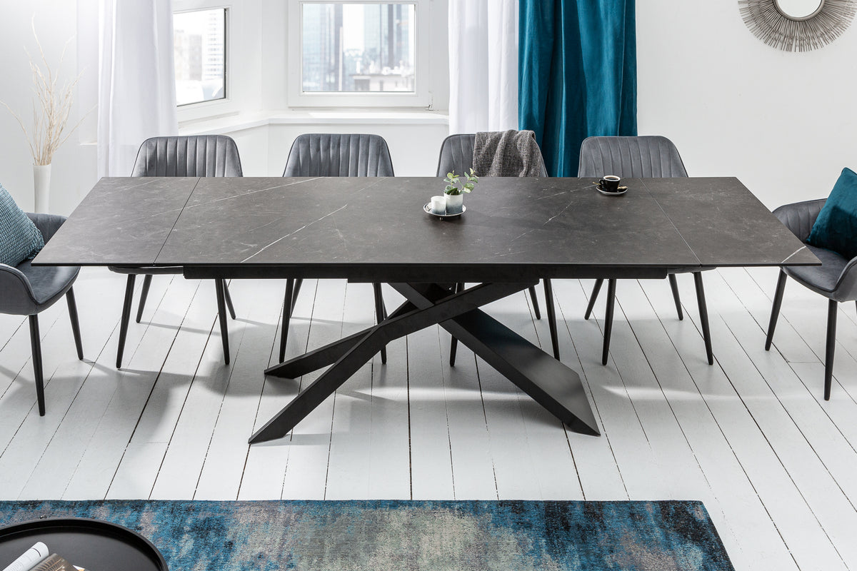 EUPHORIA extendable dining table 180-220-260cm graphite ceramic made in Italy