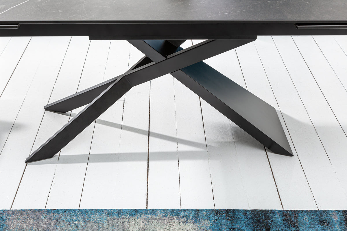 EUPHORIA extendable dining table 180-220-260cm graphite ceramic made in Italy