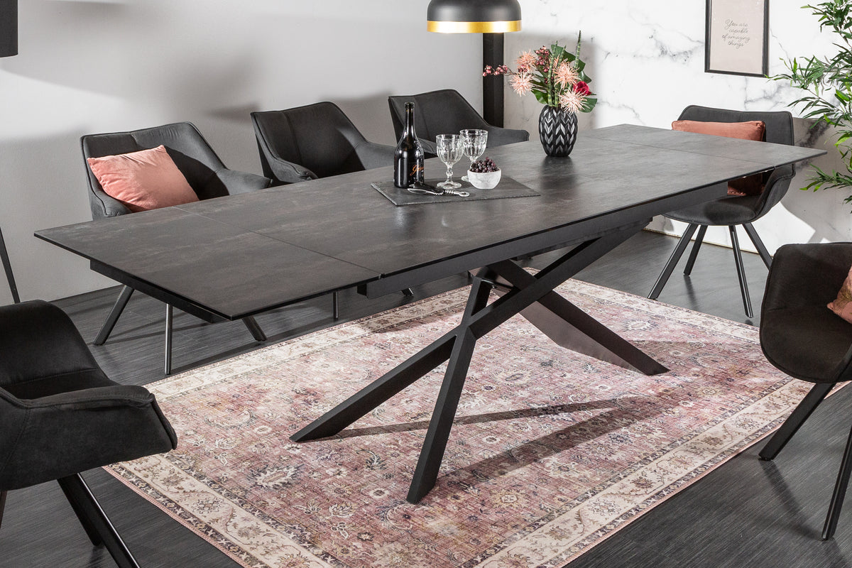 EUPHORIA extendable dining table 180-220-260cm lava ceramic made in Italy