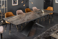 EUPHORIA extendable dining table 180-220-260cm taupe ceramic made in Italy