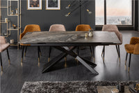 EUPHORIA extendable dining table 180-220-260cm taupe ceramic made in Italy