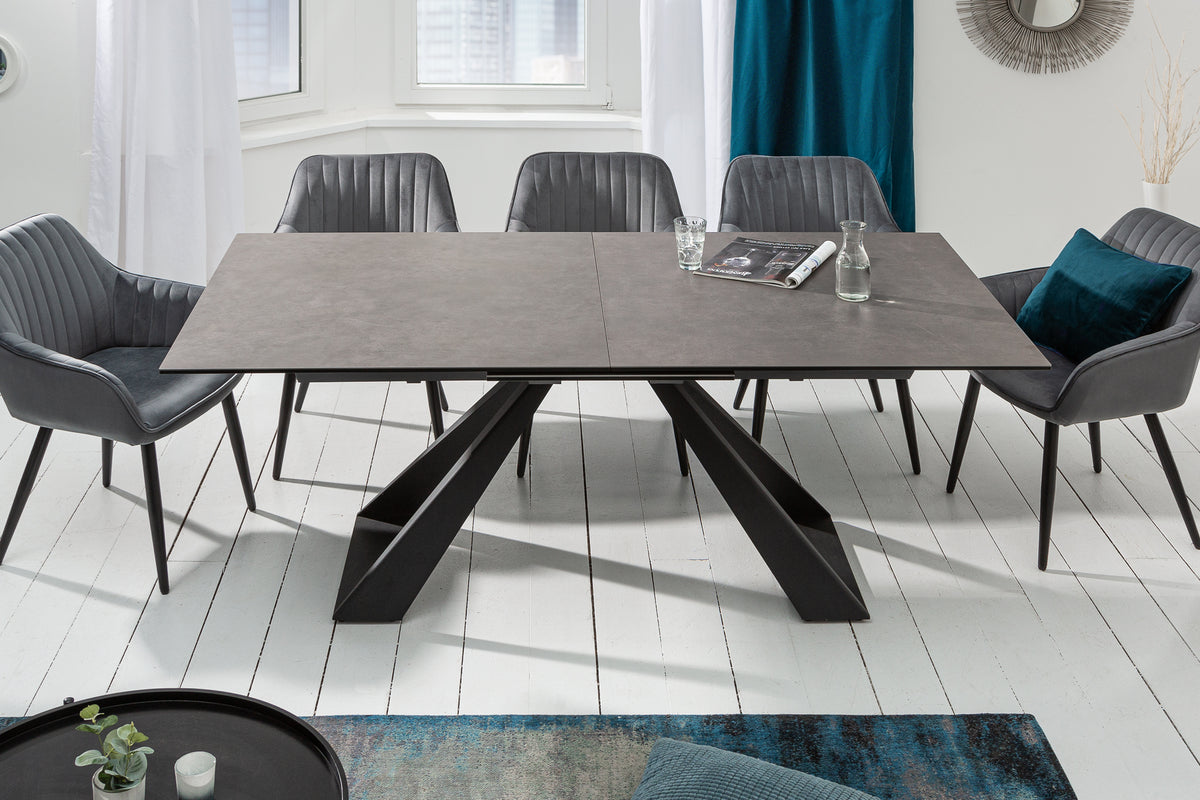 CONCORD extendable dining table 180-230cm anthracite ceramic made in Italy