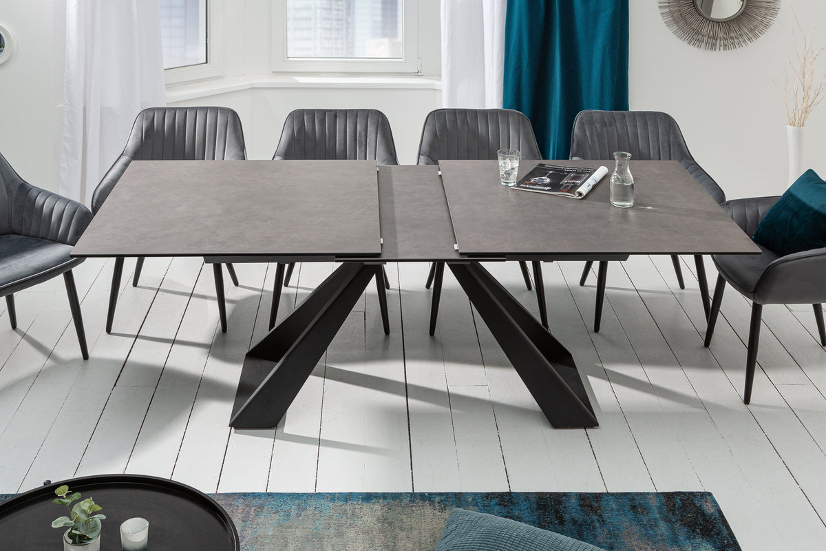 CONCORD extendable dining table 180-230cm anthracite ceramic made in Italy