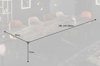 EUPHORIA extendable dining table 180-220-260cm taupe ceramic made in Italy