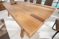 FINCA solid dining table 200cm natural recycled pine wood industrial design