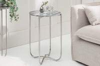 NOBLE II Handcrafted side table 38cm gray removable marble top