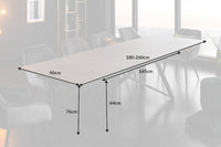 ATLAS extendable dining table 180-220-260cm concrete ceramic made in Italy