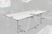 CONCORD extendable dining table 180-230cm marble white ceramic made in Italy