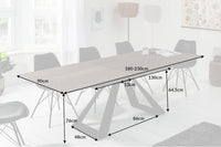 CONCORD extendable dining table 180-230cm oak ceramic made in Italy