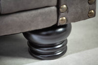 Chesterfield 2er Sofa 150cm Samt 2-Sitzer mit Knopfheftung und Federkern