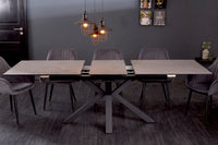 ETERNITY extendable design dining table 180-225cm concrete ceramic made in Italy