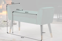 SCARLETT design bench 90cm velvet