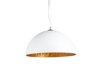 GLOW Elegante Design Hängeleuchte 50cm weiß gold Hängelampe