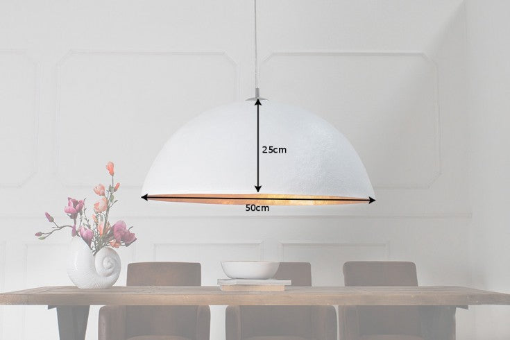 GLOW Elegant design hanging light 50cm white gold hanging lamp