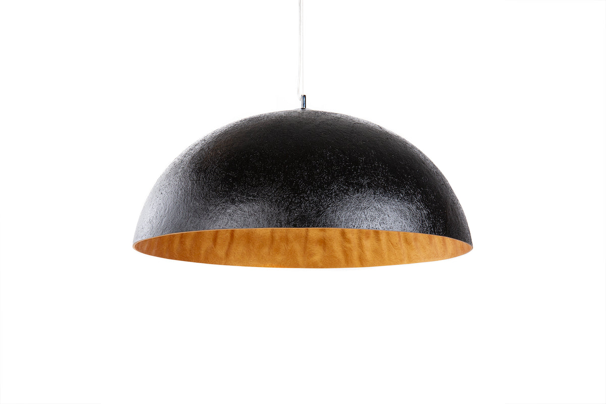 GLOW Elegante Design Hängeleuchte 70cm schwarz gold Hängelampe