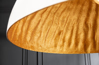 GLOW Elegante Design Hängeleuchte 70cm weiß gold Hängelampe