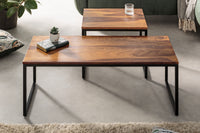 ARCHITECTURE Industrial coffee table 100cm oiled oak black frame