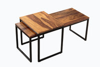 ARCHITECTURE Industrial coffee table 100cm oiled oak black frame