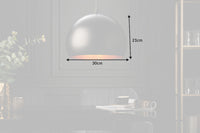 BLACK GOLDEN BALL Elegant hanging lamp 30cm black with gold leaf look