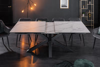 ETERNITY extendable dining table 180-225cm marble white ceramic made in Italy