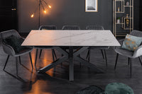 ETERNITY extendable dining table 180-225cm marble white ceramic made in Italy