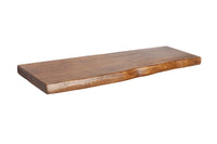 MAMMUT solid wall shelf 80cm acacia wood shelf with tree edge