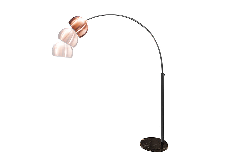 LOUNGE DEAL Ausziehbare Bogenlampe 170-210 cm kupfer Stehlampe