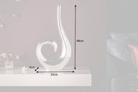 Moderne Vase WAVE 47cm silber Aluminium poliert Dekoration