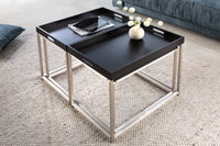 ARCHITECTURE Industrial coffee table 100cm oiled oak black frame