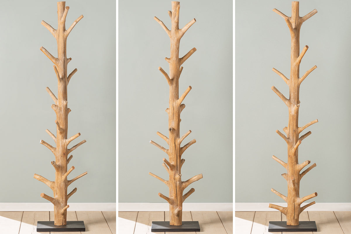 TREE NATURE Massiver Garderobenständer 170cm natur Holz Kleiderständer – Sitheim