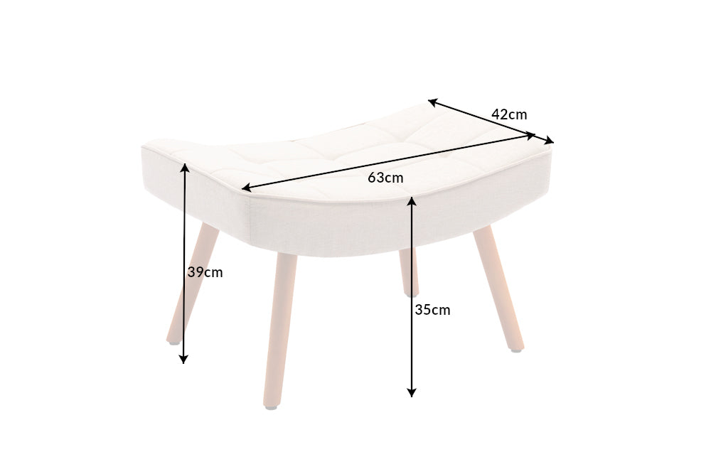 SCANDINAVIA Design Hocker Massivholz Scandinavian Design Fußhocker