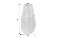 Elegante Vase ORIENT 50cm im Grid Hammerschlag Design