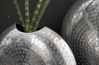 ORIENTAL Elegant set of 2 vases 44cm in grid hammer design