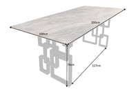 ATLANTIS design dining table 200cm marble taupe ceramic made in Italy