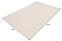 PURE Echtleder Teppich 230x160cm aus Leder und Hanf