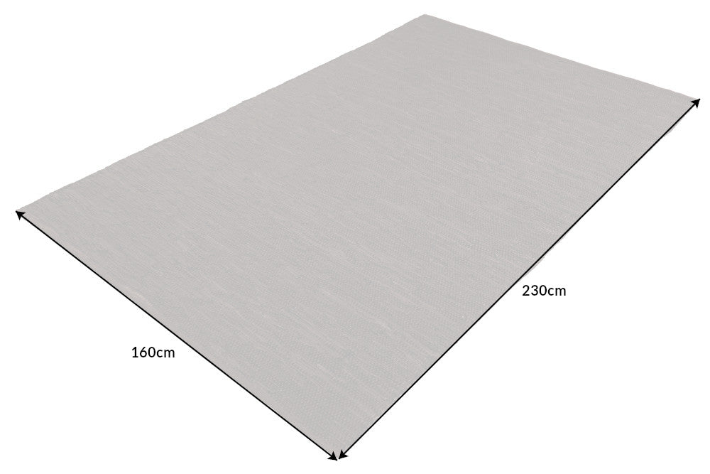 PURE Echtleder Teppich 230x160cm aus Leder und Hanf