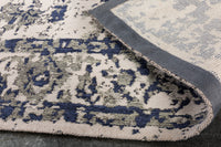 HERITAGE Vintage Teppich 230x160cm beige grau blau verwaschen Used Look